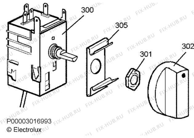 Взрыв-схема холодильника Electrolux ECO29918W - Схема узла Electrical equipment 268